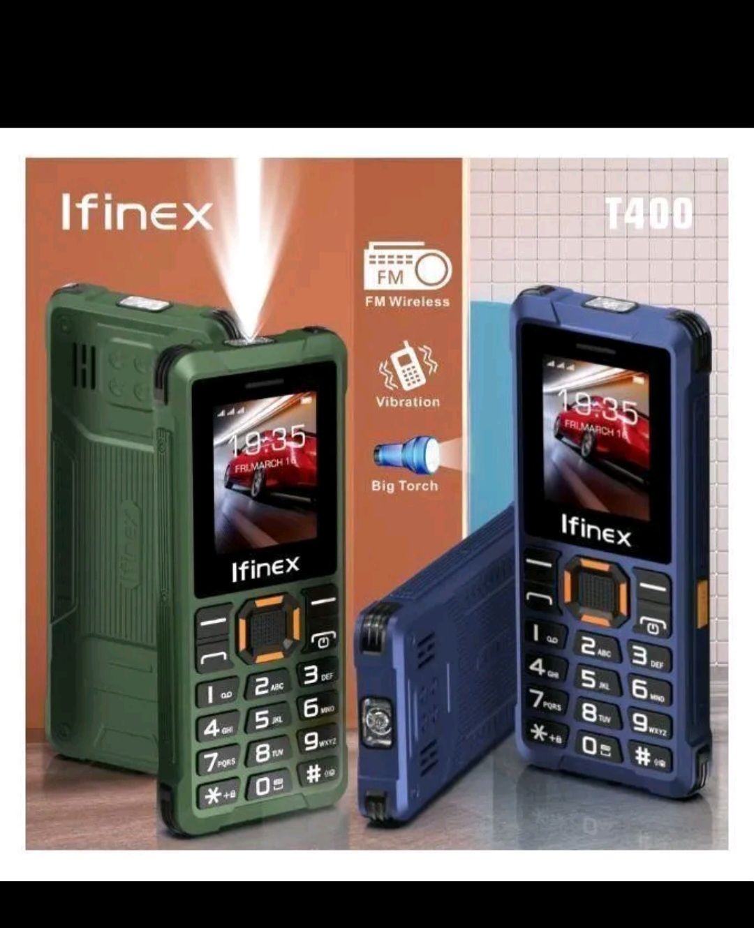 IFINEX T400 TRIPLE SIM CARD FEATURE PHONE WITH Bluetooth /Wireless FM/SD Slot T 400 kabambe/katululu/mulika mwizi/button feature phone