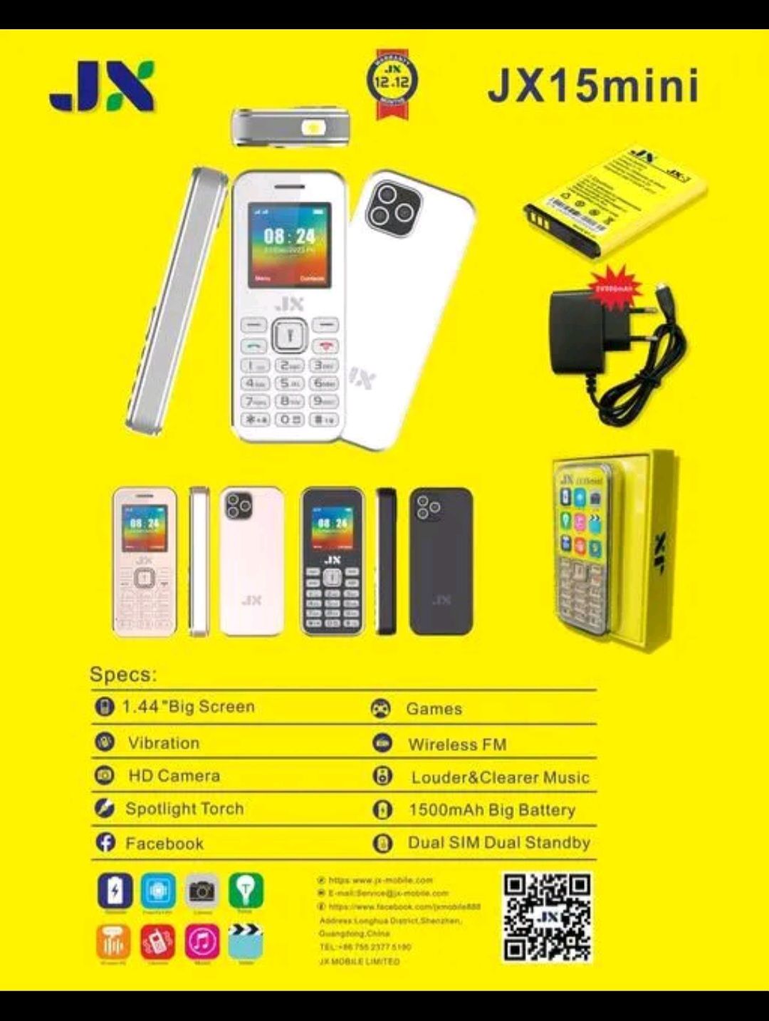 (ON OFFER) JX 15MINI WIRELESS FM,TORCH,CAMERA, KABAMBE/KATULULU/MULIKA MWIZI/FEATURE PHONE ONE YEAR WARRANTY VIBRATION DUAL-TWO SIM CARD SCREEN DISPLAY 1.44, 1500mAH STRONG BATTERY JX 15 MINI PHONE