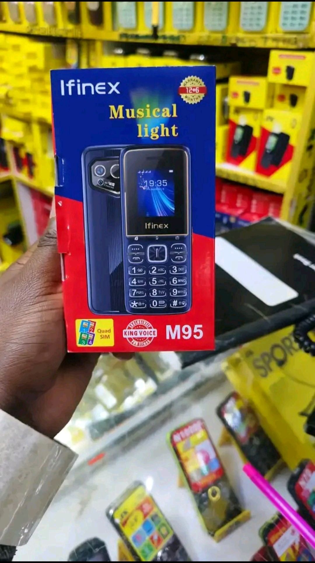 BRAND NEW IFINEX M95 QUAD SIM  PHONE 1.77 inch Display 3300mAh Buletooth Vibrator/Wireless FM/ MP3/MP4/Big Torch/ Auto callrecording/Power Bank Cell Feature Phone