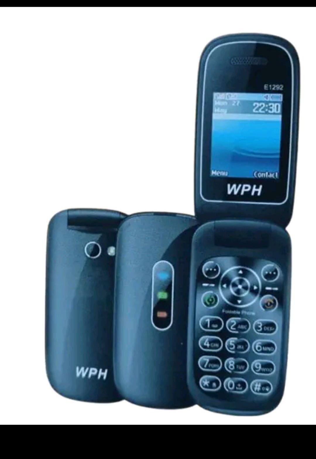 NEW ARRIVAL WPH E1292 FLIP PHONE SCREEN 1DISPLAY 1.77’’ CAMERA DUAL SIM CARD MP3/MP4 RADIO FM WIRELESS FAST CHARGER TYPE TYPE-C BATTERY 1150MAH BRIGHT TORCH KABAMBE/MULIKA MWIZI/BUTTON PHONES ON OFFER