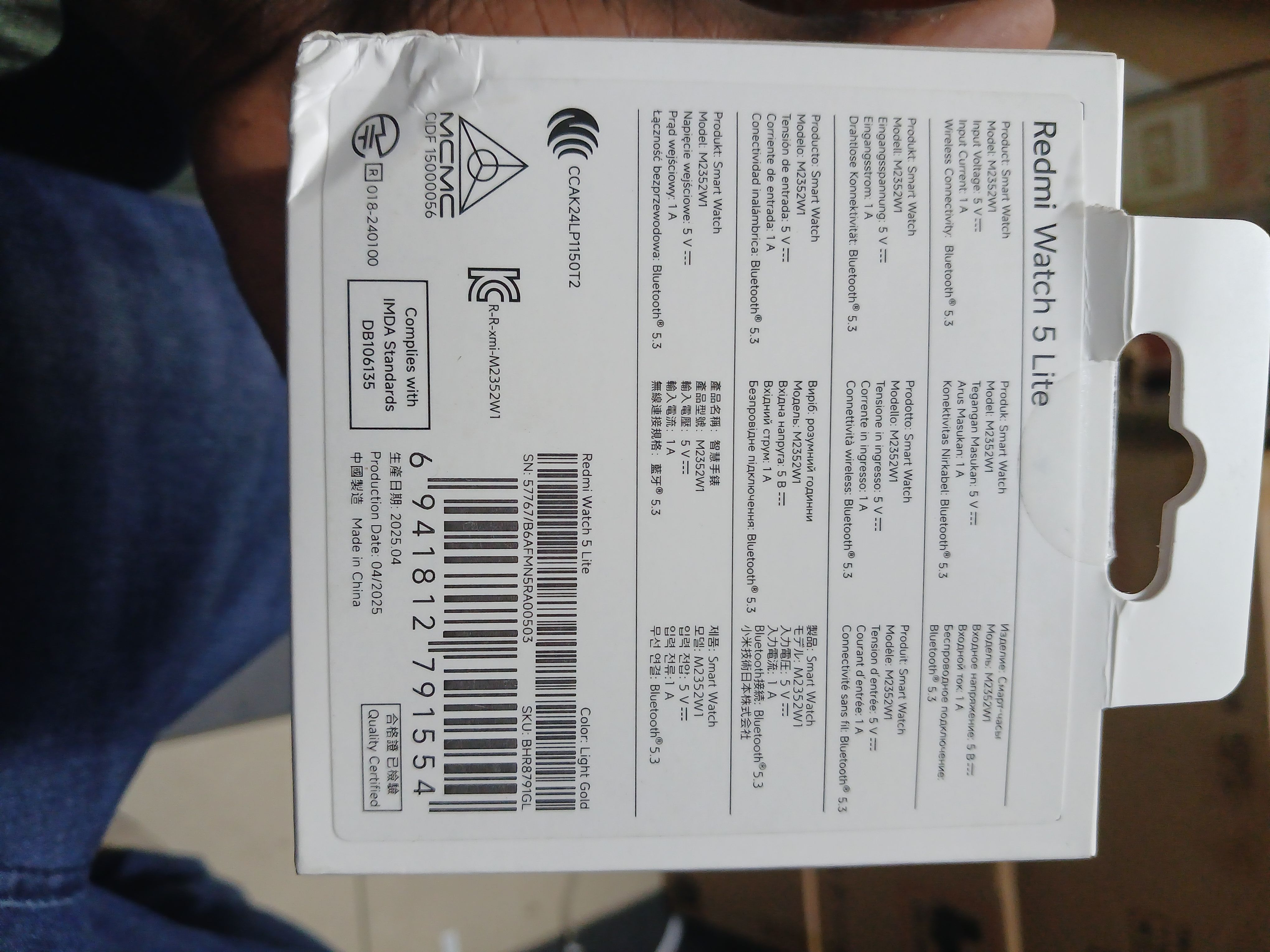 Xiaomi Redmi Watch 5 Lite 1.96" AMOLED Display Bluetooth Calling Smartwatch 18-Day Battery Life 150+ Sports Modes SpO2 Heart Rate Sleep Tracking IP68 Waterproof Smartwatch