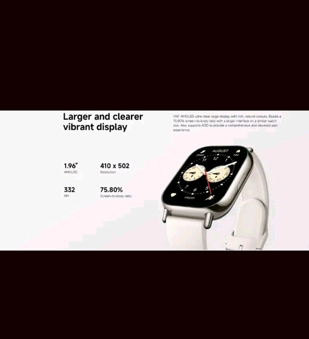 Xiaomi Redmi Watch 5 Lite 1.96" AMOLED Display Bluetooth Calling Smartwatch 18-Day Battery Life 150+ Sports Modes SpO2 Heart Rate Sleep Tracking IP68 Waterproof Smartwatch