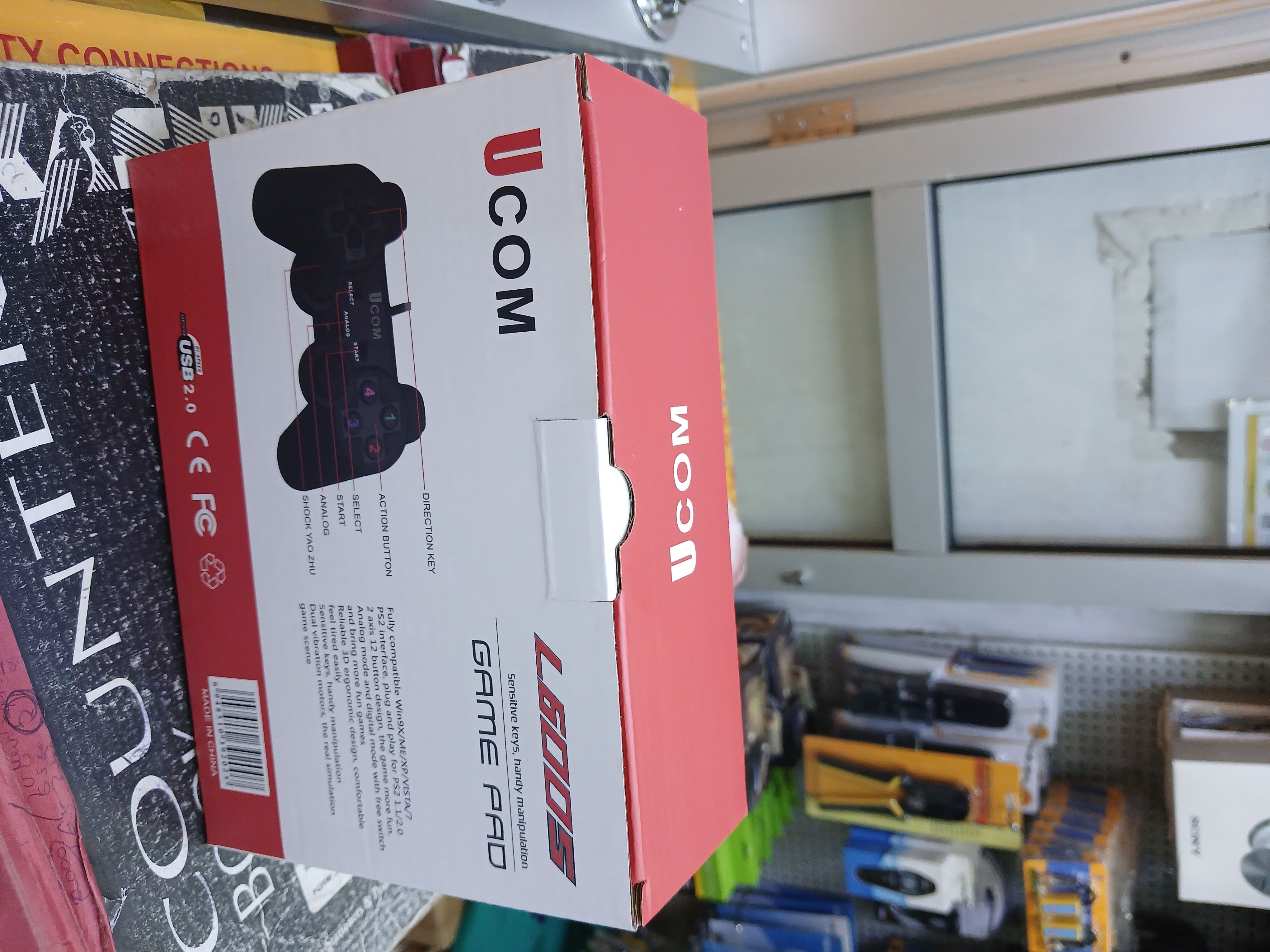 Gamepad Ucom USB Wired PC Gamepad Game Controller Dual Shock Game Pad Joypad Control Laptop PC Computer Gaming Play black FIFA Gamer