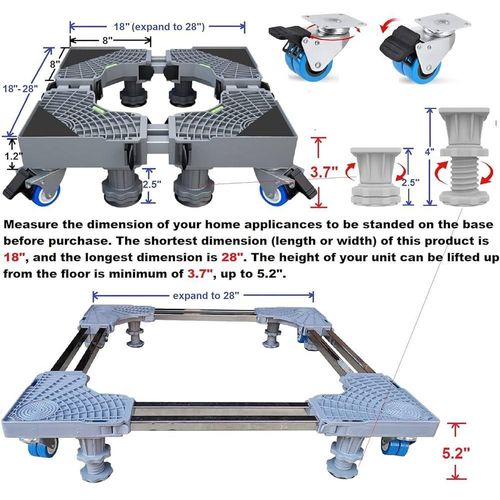 ADJUSTABLE/ EXPANDABLE HEAVY DUTY FRIDGE, WASHING MACHINE STAND