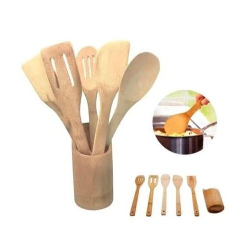 5-in-1 Bamboo Mwiko Set – Multifunctional Kitchen Tool Set