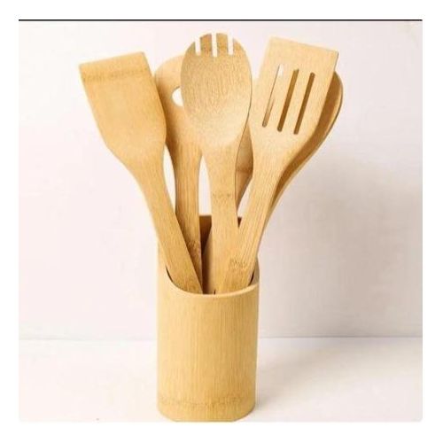 5-in-1 Bamboo Mwiko Set – Multifunctional Kitchen Tool Set