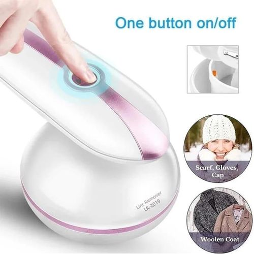 USB Rechargeable LINT REMOVER for Sweaters Curtains Carpets with Stainless Steel Blades and Cleaning Brush