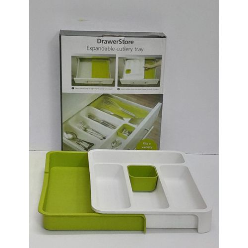 Multipurpose Plastic Cutlery drawer organizer – Kitchen Utensil Storage Tray.