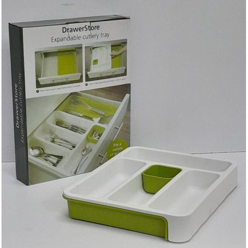 Multipurpose Plastic Cutlery drawer organizer – Kitchen Utensil Storage Tray.