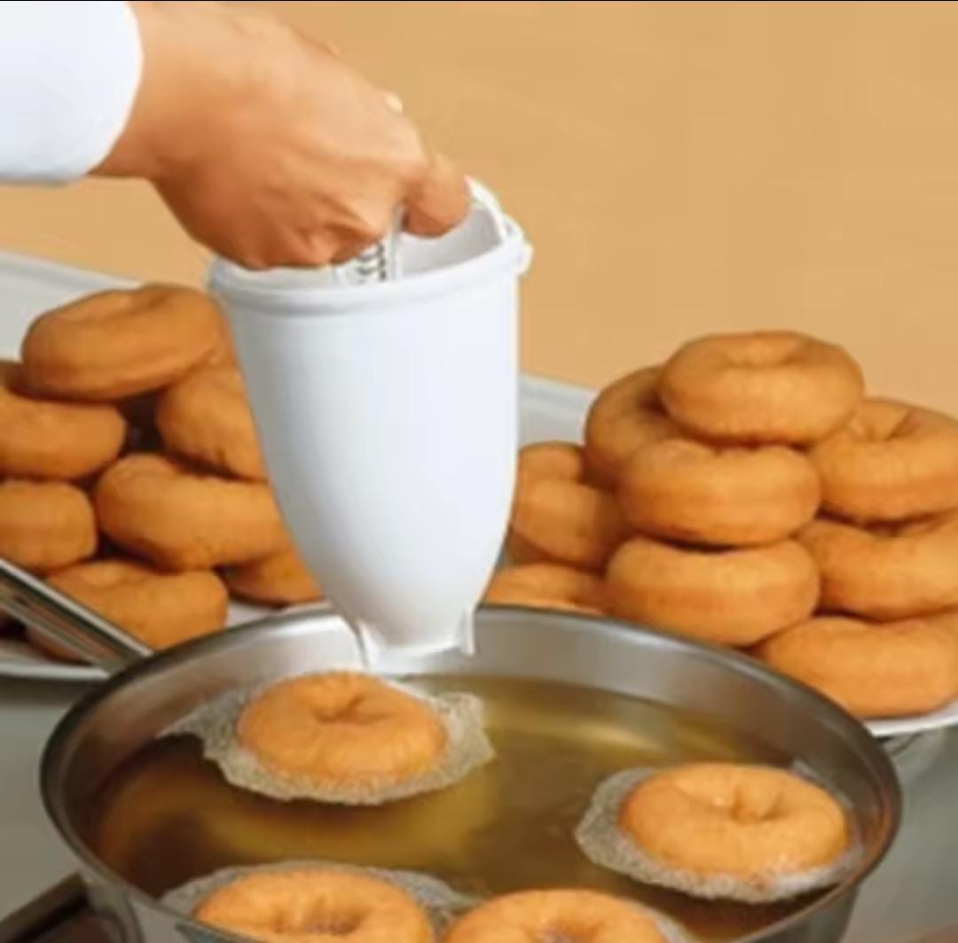 Donut Maker, Manual Doughnut Dispenser Maker - DIY Pastry Dropper & Fryer Tool, Doughnut Dropper, Doughnut Maker Dispenser, Pastry Doughnut Dropper