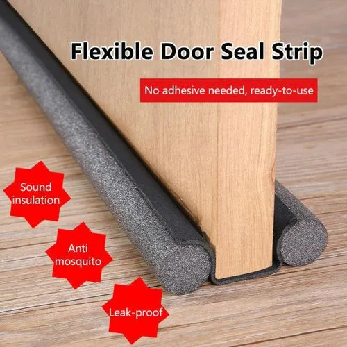 Flexible and Heavy-duty Door Bottom Seal Strip Stopper, Adjustable Under Door Draft Stoppers, Weather Stripping Door Seal, Blocks Dust Wind Light Noise Winter-Proof Sealing Strip.