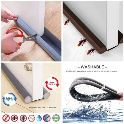 Flexible and Heavy-duty Door Bottom Seal Strip Stopper, Adjustable Under Door Draft Stoppers, Weather Stripping Door Seal, Blocks Dust Wind Light Noise Winter-Proof Sealing Strip.