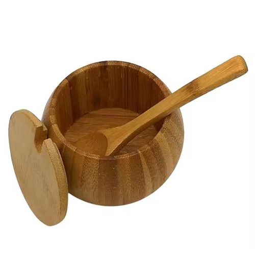 320ml Bamboo Sugar Dish with Teaspoon – Natural Elegance for Modern Living