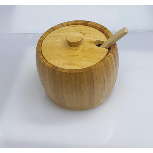 320ml Bamboo Sugar Dish with Teaspoon – Natural Elegance for Modern Living