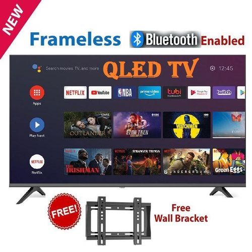 Gld G4300 43" inch H QLED TV Smart Android TV & DIGITAL TV Bluetooth Connectivity Television, Inbuilt Decoder Netflix YouTube,WIFI ENABLED, VGA HDMI USB PORTS+FREE BRACKET