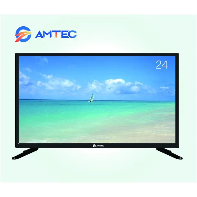 Amtec  24L12 24'' LED Digital Tv HD Display With AC/DC Power DVB-T2 Tuner and Multi-Port Connectivity With Inbuilt Decoder for Local Channels 1 Year Warranty