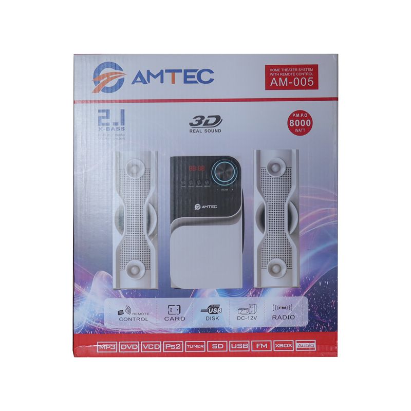 Amtec AM-005 2.1CH Bluetooth HIFI Speaker Subwoofer Sound Digital System 8000w Remote Control
