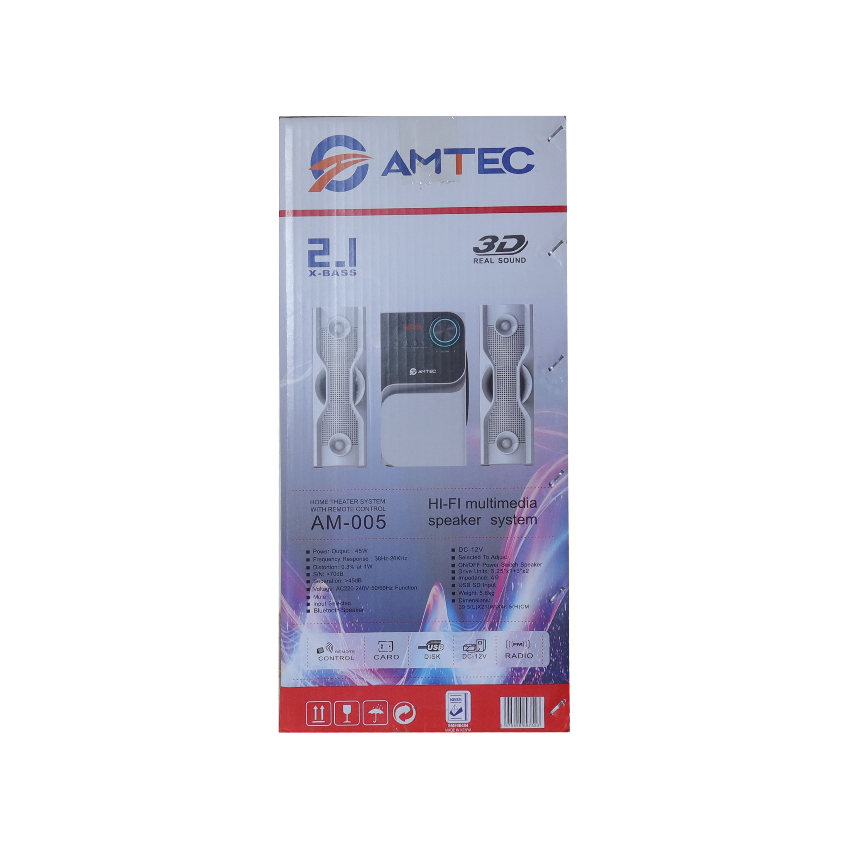 Amtec AM-005 2.1CH Bluetooth HIFI Speaker Subwoofer Sound Digital System 8000w Remote Control