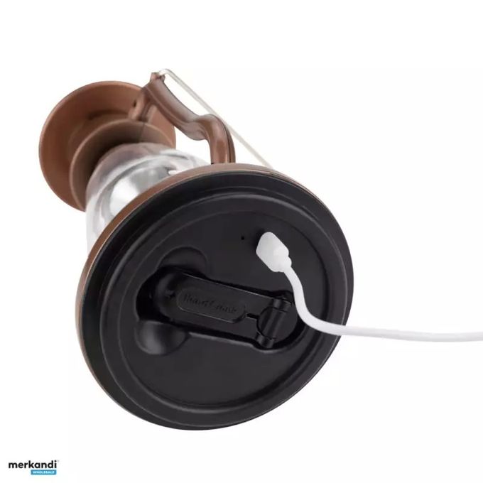 Retro Solar Lantern Camping Light – Rechargeable Solar & Hand Crank Lamp with USB/DC Charging – Portable Hanging LED Emergency Outdoor Light