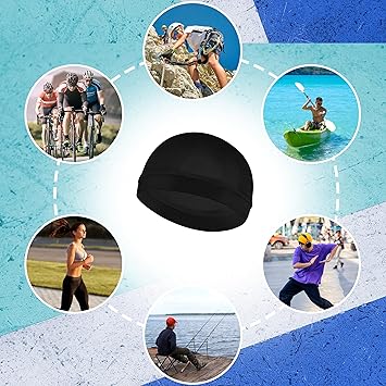 Wave Cap, Silk Stocking Wave Caps for 360 540 720 Waves, Silky Durag for Men, Soft Breathable Stain Caps Skullies Beanies Hats Shower Cap