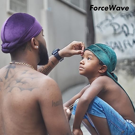 Velvet Durag for Men Wave Cap Velvet Dorag for Men Women 360 Wave