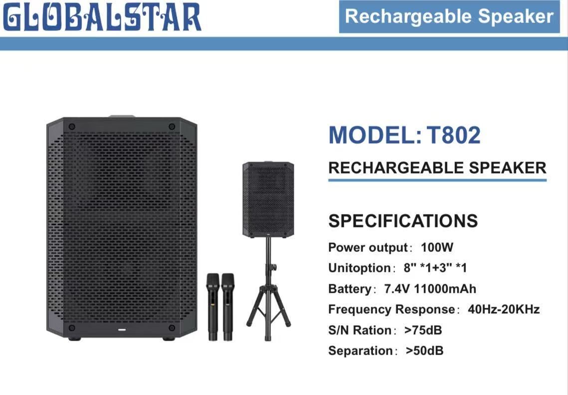T802 Professional rechargeable speaker (No includ speaker stand)