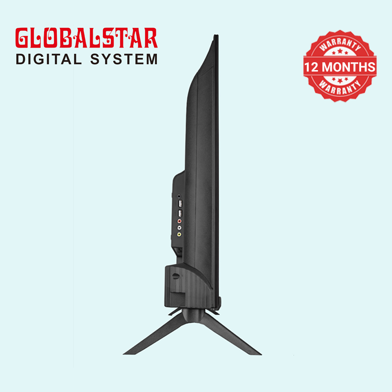 Globalstar 32" Frameless HD LED Digital TV – Virtual Surround Sound, AC/DC, Energy Saving, Non-Smart – Ideal for Home & Outdoor Use