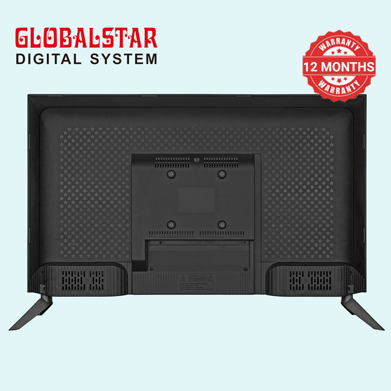 Globalstar 32" Frameless HD LED Digital TV – Virtual Surround Sound, AC/DC, Energy Saving, Non-Smart – Ideal for Home & Outdoor Use