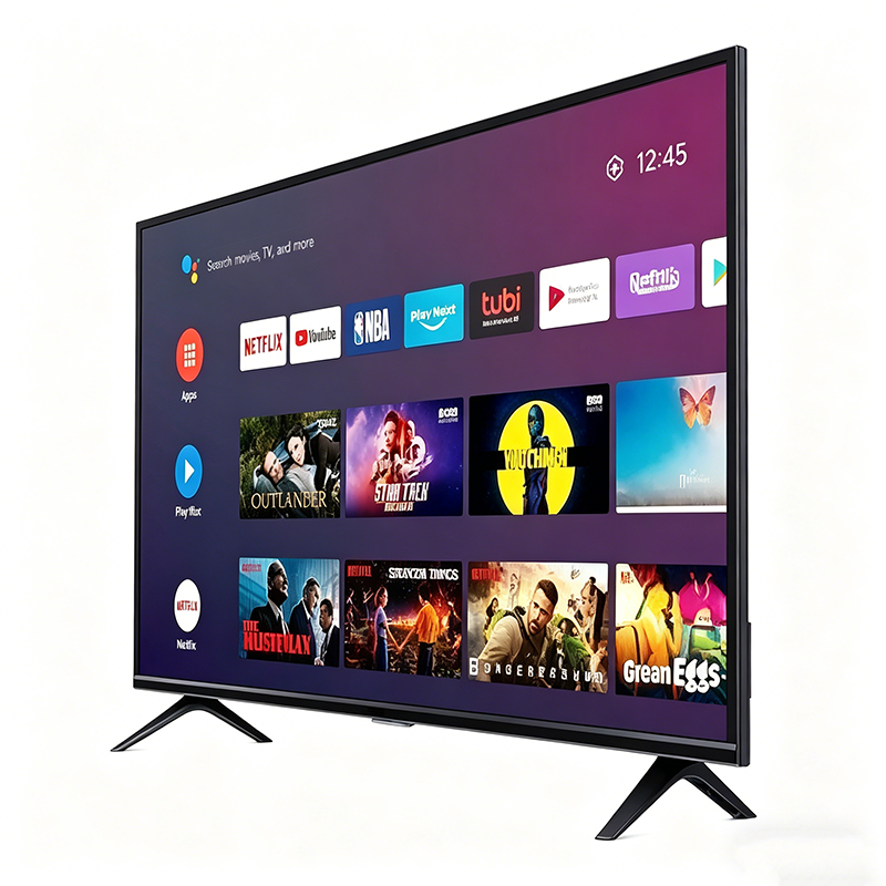 Globalstar 40" Frameless Smart Android HD LED TV – 1366×768, Surround Sound, USB Recording, 3×HDMI, YouTube/Netflix – Energy Saving GS-40UK64 - Black