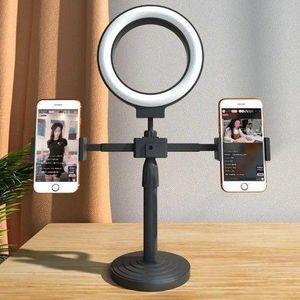 💥 Double the Hustle, Double the Glow! 💥Double stand holder with 6inch ringlight and a rotating one.