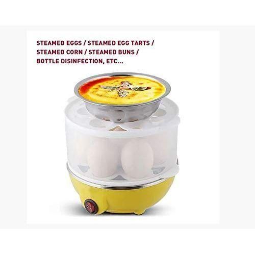 🥦 Not Just for Eggs – It's a Mini Steamer Too! 🥦Double Layer Egg Boiler Egg Vegetable/Corn Steamer