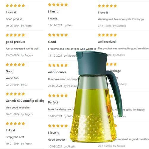 630ML Autoflip Automatic Refill Glass  oil dispenser /Soy Sauce Bottle.