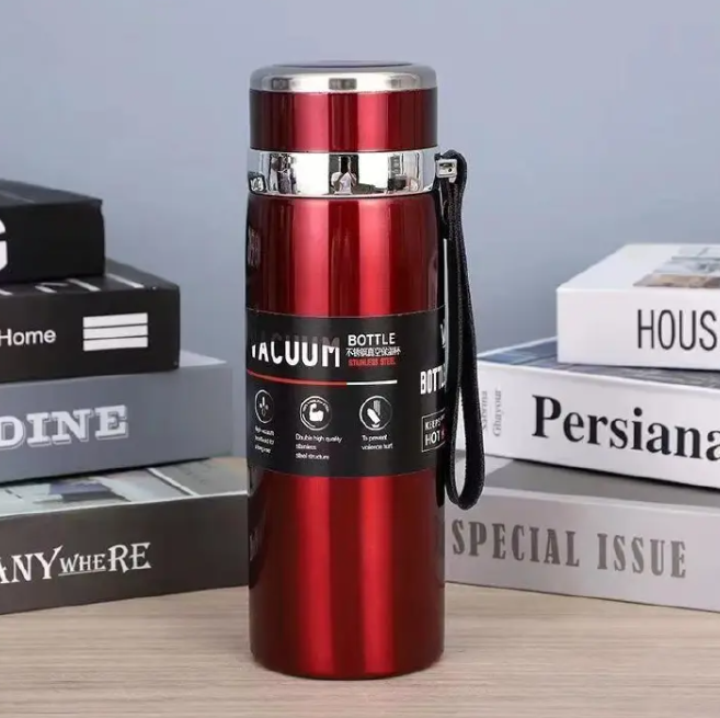 2-Layer Stainless Steel Vacuum Thermos Cup - Insulated Travel Mug, Leak-Proof Lid, Hot & Cold Beverage Flask for Coffee, Tea, and Water