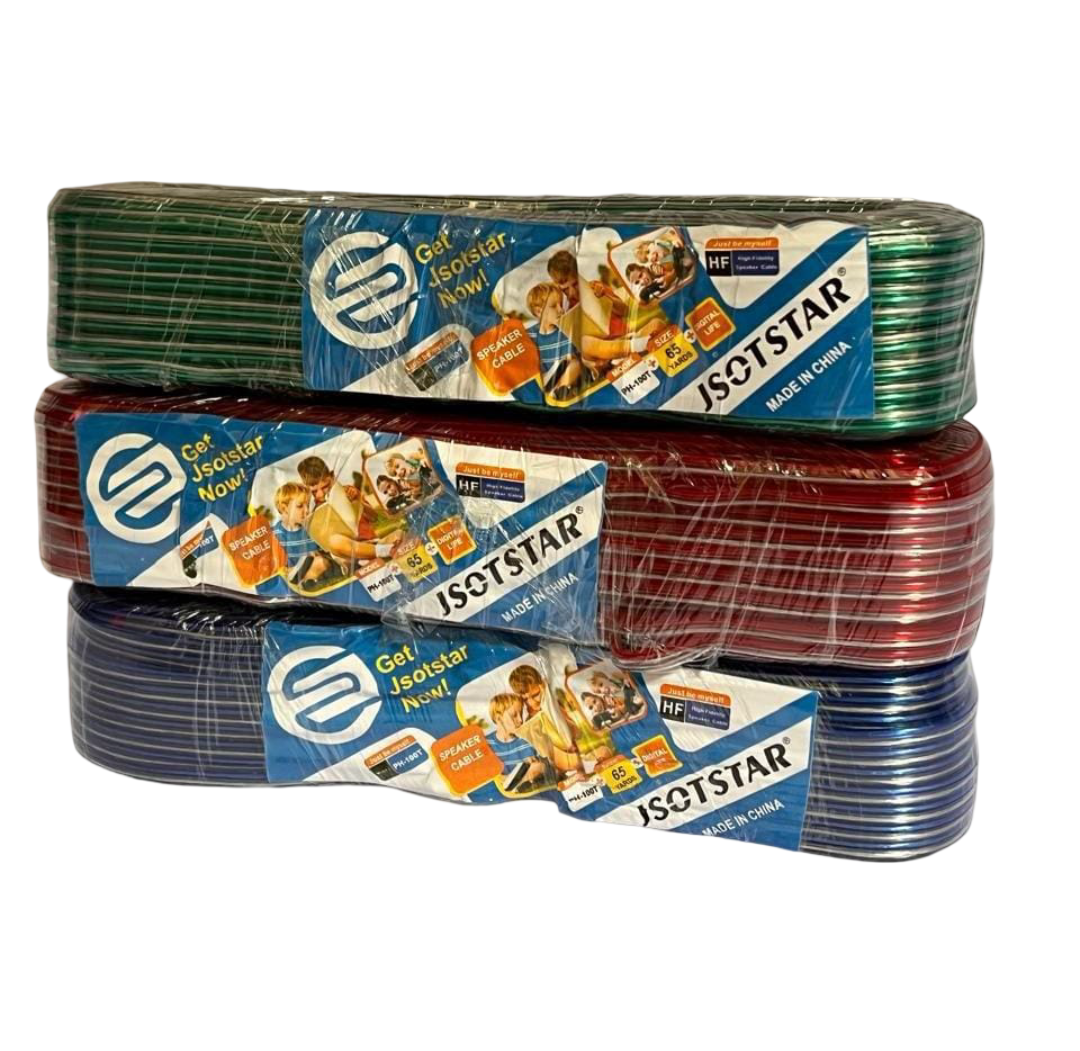 Jsotstar PH100 Speaker Cable – High-Quality Oxygen-Free Copper (OFC) Audio Cable, 2 x 2.5mm², for Hi-Fi Speakers, Home Theater & Stereo Systems