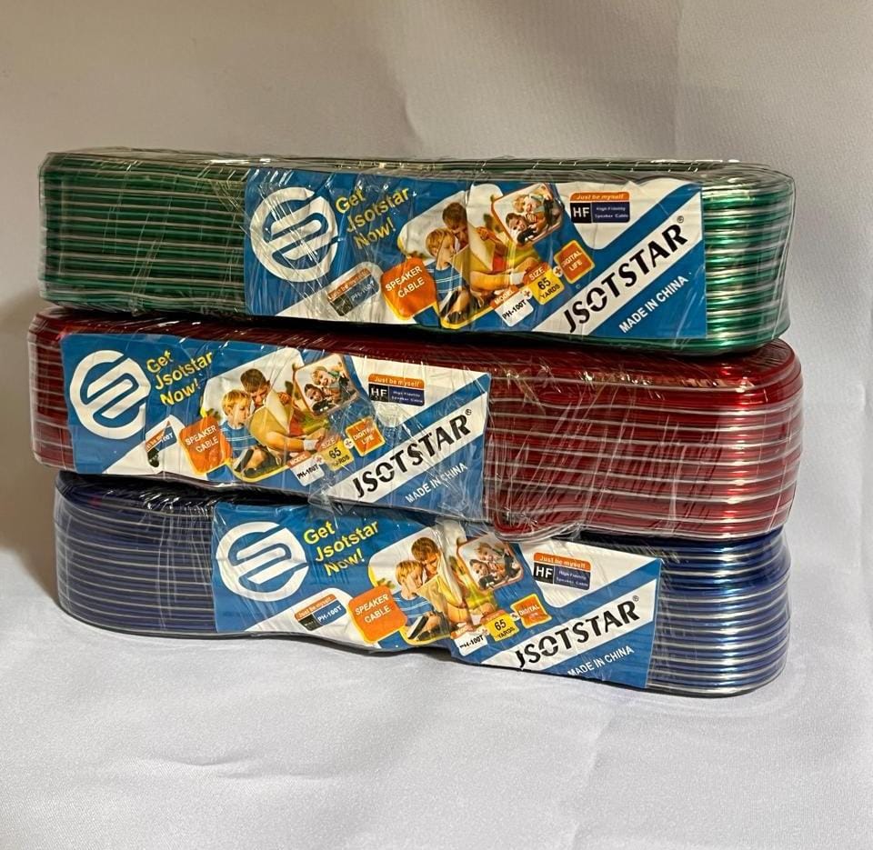 Jsotstar PH100 Speaker Cable – High-Quality Oxygen-Free Copper (OFC) Audio Cable, 2 x 2.5mm², for Hi-Fi Speakers, Home Theater & Stereo Systems