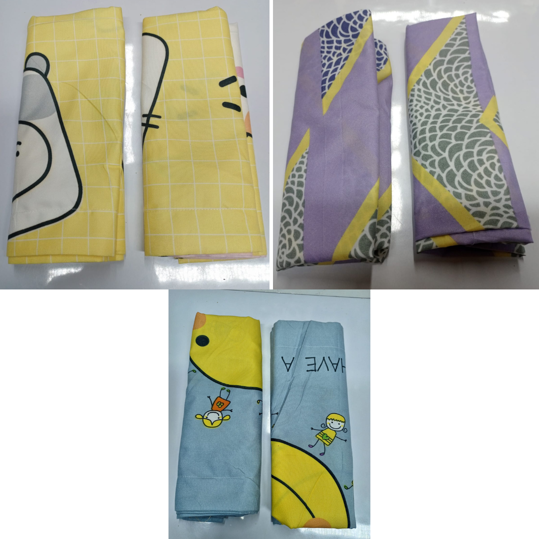 Bed Pillow Cases Set – 1 Pair (2 Pieces) Soft Breathable Cotton Pillow Protectors Standard Size Pillow Covers for Home & Hotel