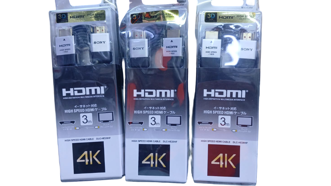 SONY 3M High Speed HDMI Cable – 4K Ultra HD, 3D, Ethernet, ARC Support | Premium Audio Video Cable for TV, Gaming, Streaming & Home Theater