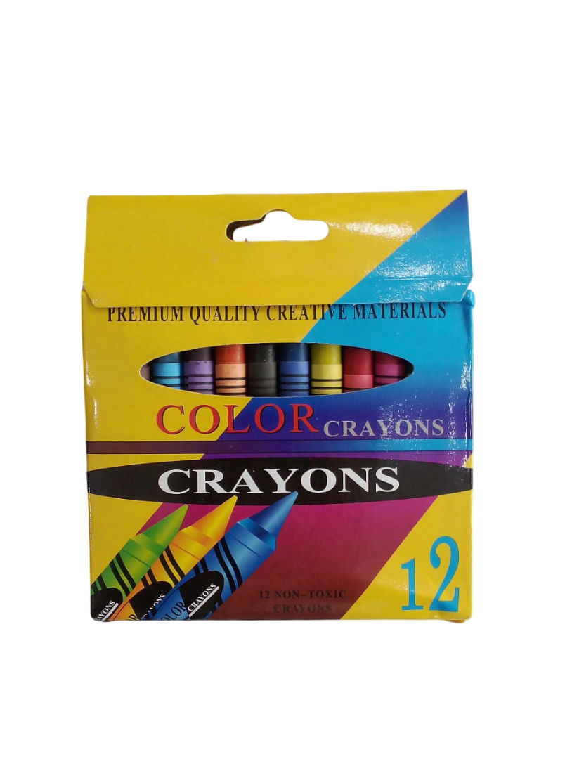 12-Pack Non-Toxic Color Crayons – Premium Quality, Washable & Durable Art Supplies for Kids, Toddlers & Creative Projects