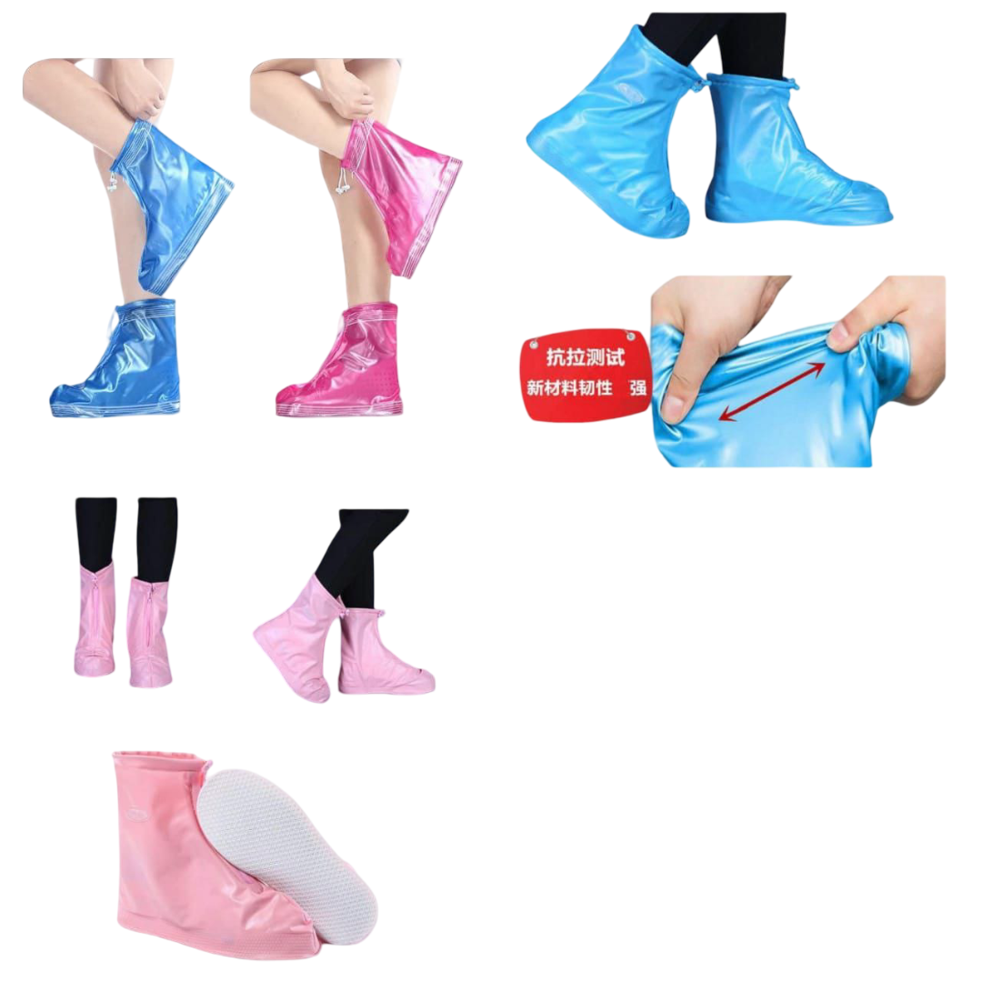 Kids Waterproof Rain Shoe Covers – Reusable Slip-On Boot Protectors for Rain, Mud & Puddles, Easy Foldable Design for School, Play & Outdoor Activities