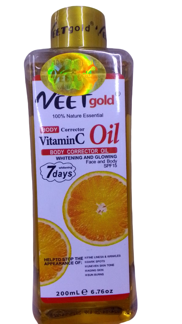 Vitamin C Body Glow Oil – Brightening & Hydrating Oil with Vitamin C & Natural Oils for Radiant, Even-Toned Skin, Reduces Dark Spots & Improves Skin Elasticity