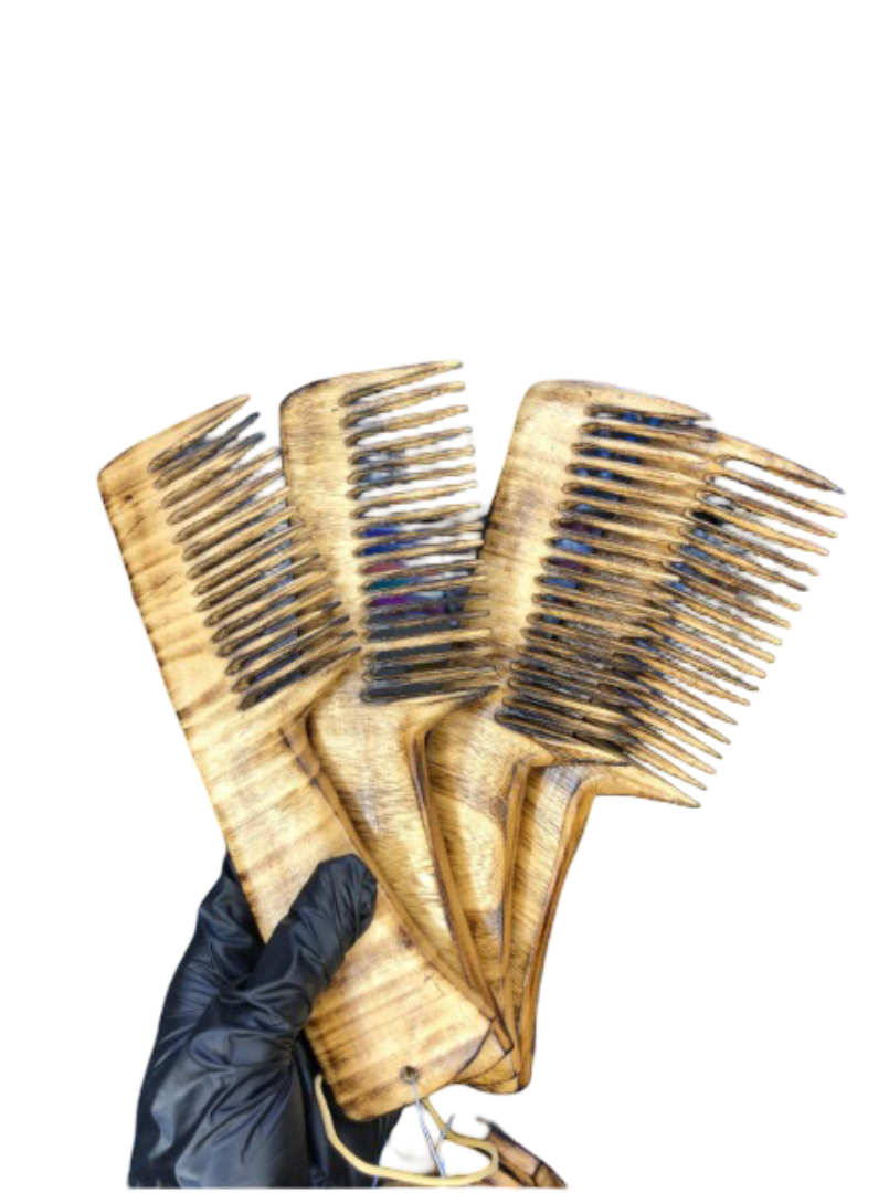 Large Jolly Comb – Extra-Wide Tooth Detangling Comb for Thick, Curly & Natural Hair, Sturdy Ergonomic Handle for Easy Styling & Gentle Detangling