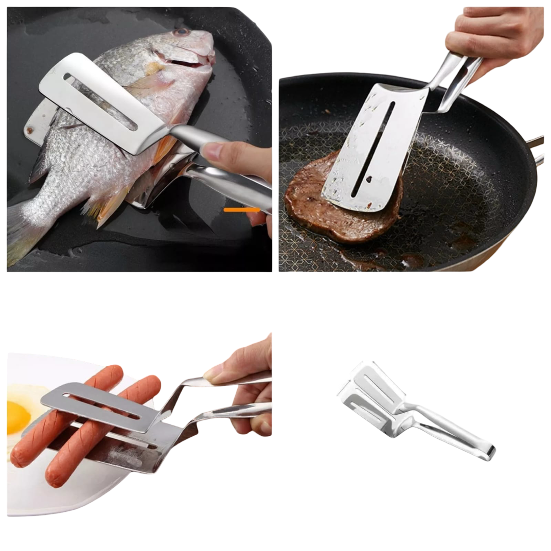 Stainless Steel Food Tongs – Professional Kitchen Tongs with Silicone Tips, Locking Mechanism, Heat-Resistant & Non-Slip Grip for Cooking, Grilling & Serving