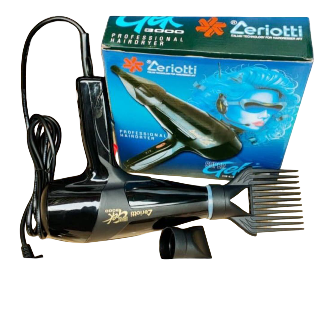Gek 3000 Professional Blow Dryer –Salon‑Grade Ionic Hair Dryer with Ceramic Technology, Fast Drying, Frizz Control & Lightweight Design for Smooth, Shiny Hair
