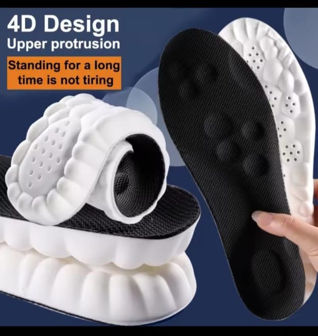 Latex Sports Insoles – Thick Orthopedic Cushion Inserts with Breathable Arch Support, Shock Absorption & Deodorant Properties for Running, Hiking & Daily Wear (Unisex, Trim-to-Fit Sizes)