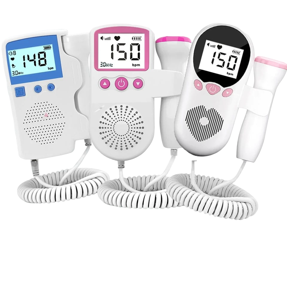 1 Pc Doppler Fetal Heart Rate Monitor – Portable Handheld Pregnancy Baby Heartbeat Tracker with LCD Display, Built-in Speaker, Ultrasound Gel, for Home Use (Maternity Care)