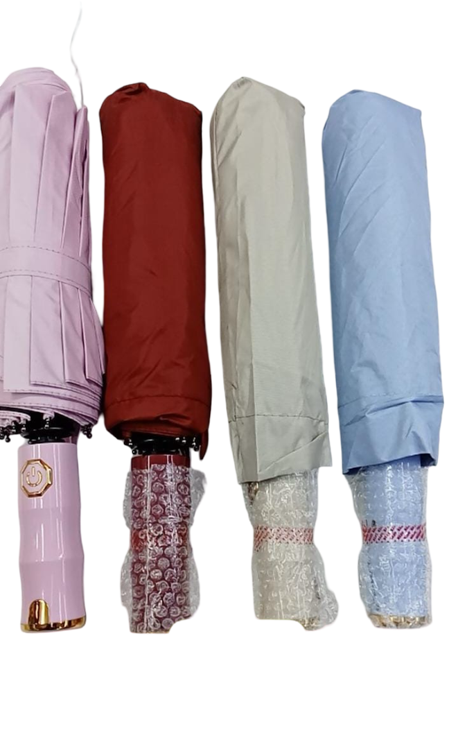 Multi-design umbrella collection – dotted checked striped floral rainbow kids wooden and curved handle styles, compact 3-fold classic and specialty variants for all weather and style preferences