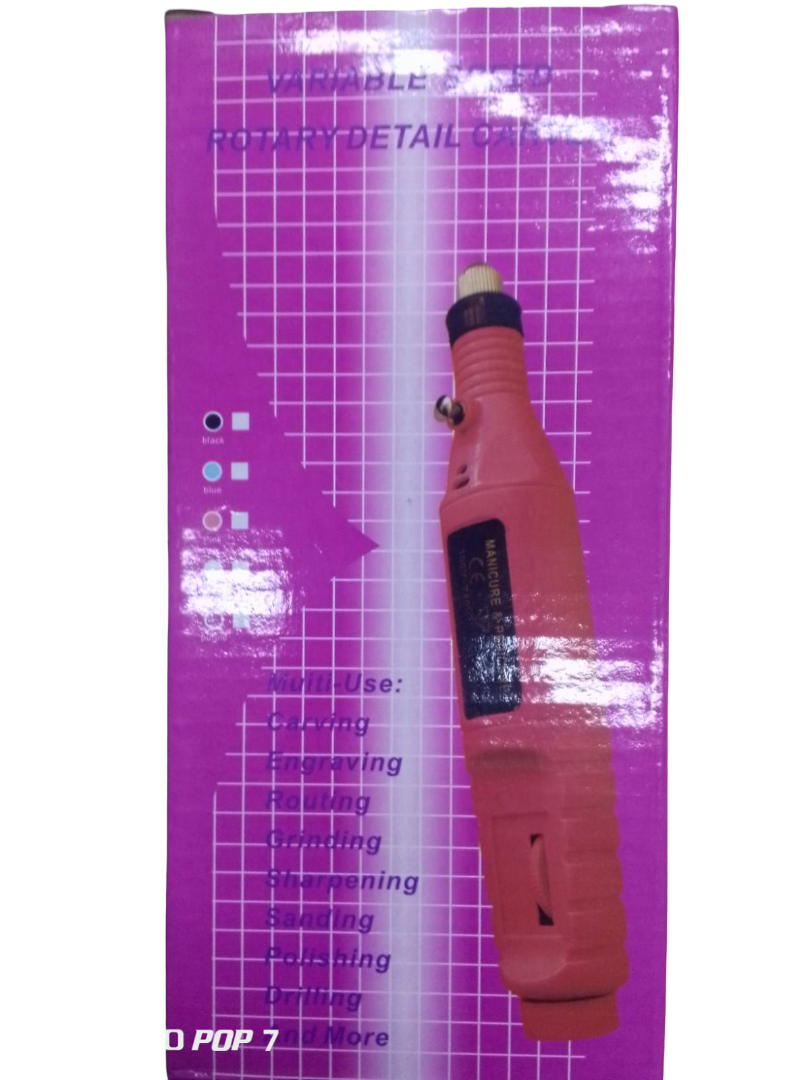 Electric nail drill machine for removing gel – professional e-file kit, ceramic and carbide bits, portable rechargeable drill for gel polish acrylic removal and natural nail care