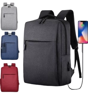 Unisex Laptop Backpack – 16-Inch Water-Resistant Travel Business Bag, Multi-Compartment School Bookpack with USB Charging Port, Durable Casual Daypack for Men Women