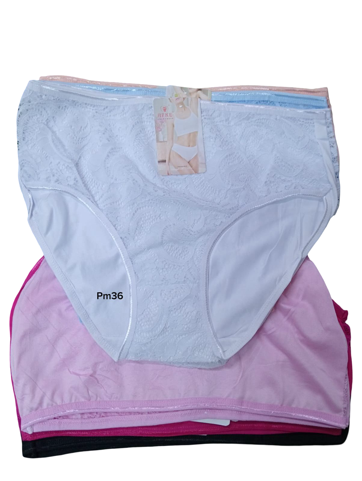 6pcs Women's Lace Trim Panties – Multi-Color Pack, Soft Breathable Hipster Briefs with Stretch Waistband & Double-Layered Gusset