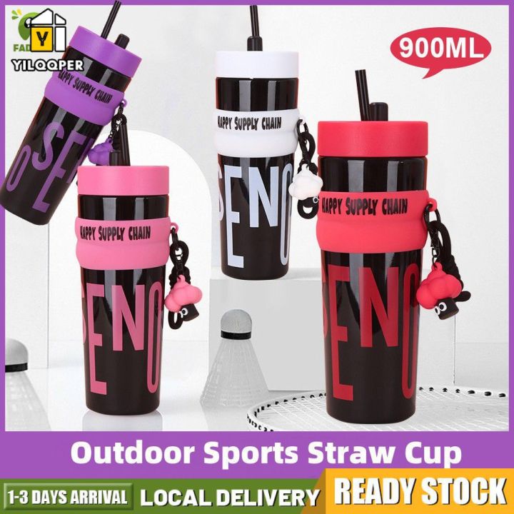 900 ml stylish SEN straw drink water bottle – large capacity BPA-free Tritan reusable bottle vibrant color options for gym sports travel and daily hydration